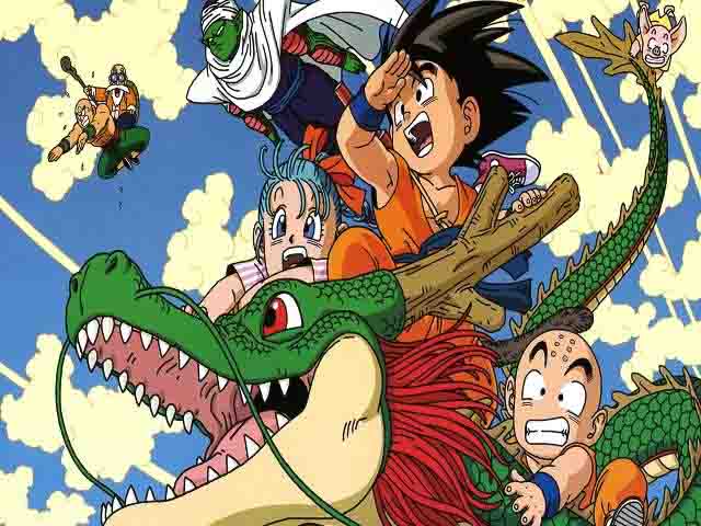 Dragon Ball follows the adventures of the protagonist Goku, a strong naïve boy who, upon meeting Bulma, sets out to gather the seven wish-grantin...
