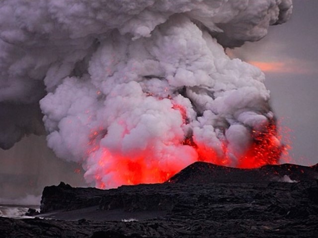 Kilauea is the most recent of a series of volcanoes that have created the Hawaiian Archipelago. It is a very low, flat shield volcano, vastly differen...