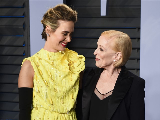 Sarah Paulson made a rare appearance on the red carpet with her partner, Holland Taylor.