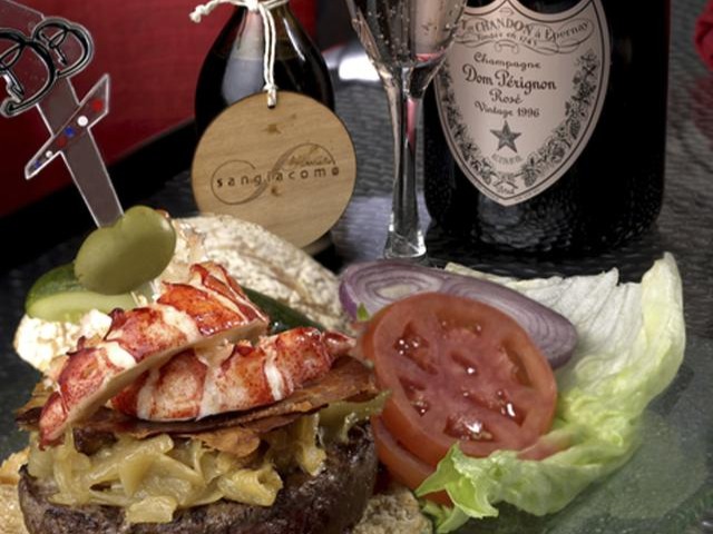 $70 or $777 paired with a bottle of Dom Pérignon<br />Le Burger Brassiere, Las Vegas<br /><br />This expensive Kobe beef burger also features M...
