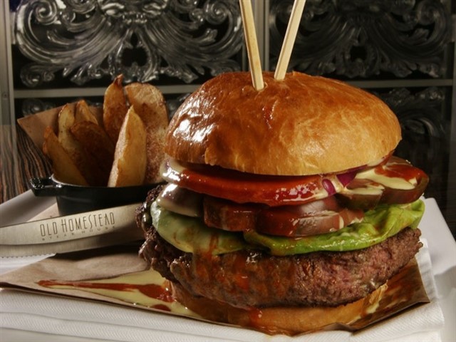 $125<br />The Old Homestead Steakhouse, Boca Raton<br /><br />This expensive burger was created in 2006 at the Old Homestead Steakhouse in Boca Raton,...