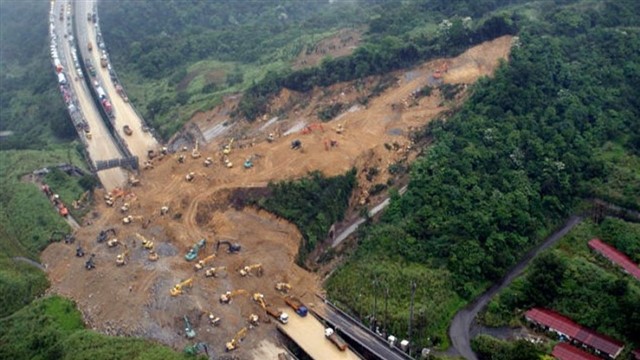 A landslide is a disaster involving elements of the ground, including rocks, trees, parts of houses, and anything else which may happen to be swept up...