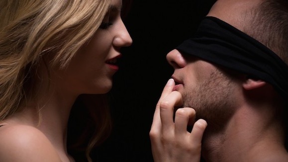 You need: A scarf, necktie, or a blindfold.<br /><br />How to play: Blindfold him. Lead him to the bed or other locale. Then proceed to ravish him &md...