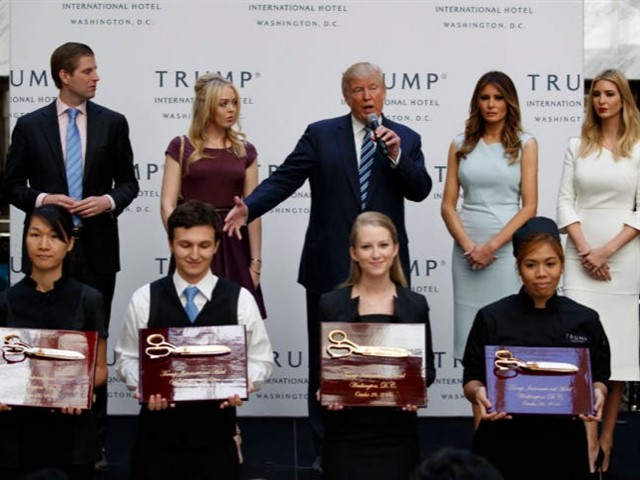 Weeks before Election Day 2016, Trump announced that he would be overseeing the grand opening of his new hotel in Washington, DC. He also mentioned th...